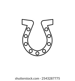 Horseshoe icon symbol collection on white background.