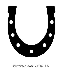 Horseshoe icon, symbol good luck talisman for fortune