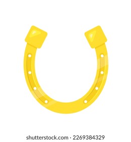 horseshoe icon, symbol of luck, saint patrick's day- vector illustration