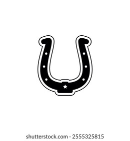 Horseshoe Icon. Horseshoe symbol and success