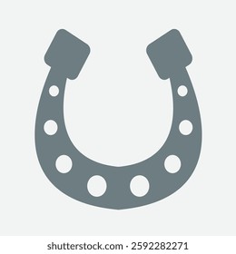 Horseshoe icon symbolizing luck, fortune, and casino gambling concept.