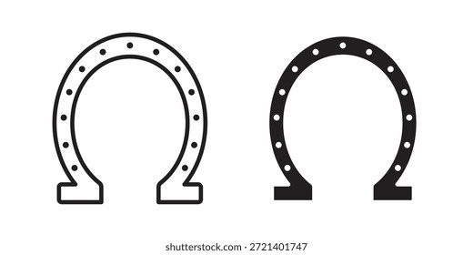 Hufeisen-Symbol für Vorlage. Vektorgrafik-Symbolsatz