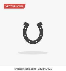 Horseshoe Icon in trendy flat style isolated on grey background. Happy patricks symbol for your web design, logo, app, UI. Vector illustration, EPS10.