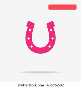 Horseshoe icon. Vector concept illustration for design.