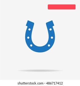 Horseshoe icon. Vector concept illustration for design.