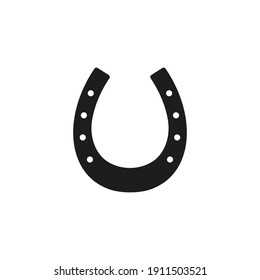 Horseshoe icon. Vector. Flat design.	