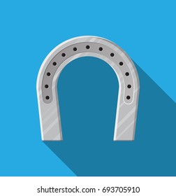 Horseshoe icon vector flat design.
