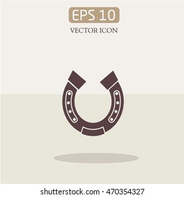 horseshoe icon vector. good luck symbol