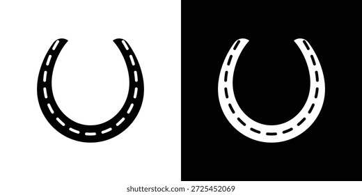 Hufeisen-Symbol, Vektorgrafik. gefülltes Vektorzeichen, Symbolgrafik.