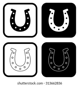 Horseshoe icon . Vector illustration