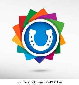 Horseshoe icon, vector illustration. Flat design style 