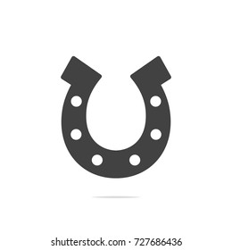 Horseshoe icon vector isolated