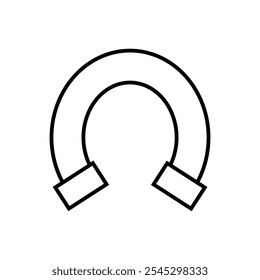 Horseshoe icon vector. Luck illustration sign. Fortune symbol. 