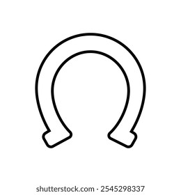 Horseshoe icon vector. Luck illustration sign. Fortune symbol. 