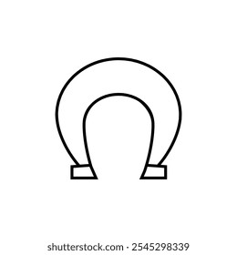 Horseshoe icon vector. Luck illustration sign. Fortune symbol. 