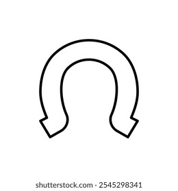 Horseshoe icon vector. Luck illustration sign. Fortune symbol. 