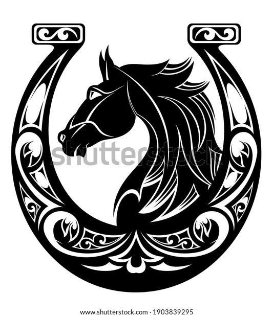 Horseshoe Icon Vector Luck Illustration Sign Stock Vector (Royalty Free ...