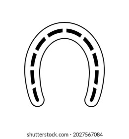 Horseshoe icon vector. lucky illustration sign. casino illustration symbol.