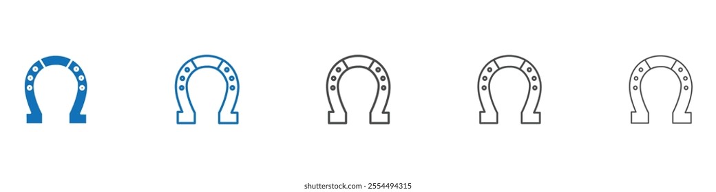 Horseshoe icon vector set collection for web