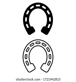 Horseshoe icon vector set. Luck illustration sign collection. Fortune symbol. 