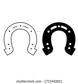 Horseshoe icon vector set. Luck illustration sign collection. Fortune symbol. 