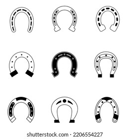 Horseshoe icon vector set. Luck illustration sign collection. Fortune symbol. 