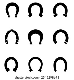 Horseshoe icon vector set. Luck illustration sign collection. Fortune symbol. 