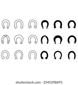 Horseshoe icon vector set. Luck illustration sign collection. Fortune symbol. 