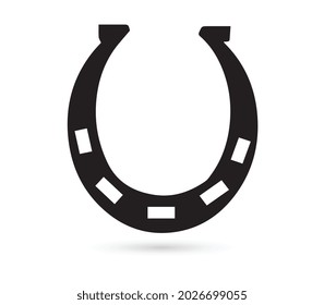horseshoe Icon vector sign isolated for graphic and web design. horseshoe symbol template color editable on white background.