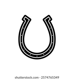 horseshoe icon vector silhouette design template