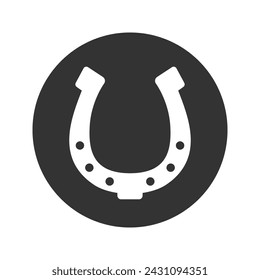 Horseshoe icon vector silhouette for logo or pictogram. Horseshoe - silhouette for corporate identity.