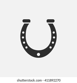 horseshoe icon vector, solid illustration, pictogram isolated on gray