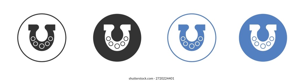 Hufeisen-Symbol für Webdesign. Pixel perfekte flache Symbole