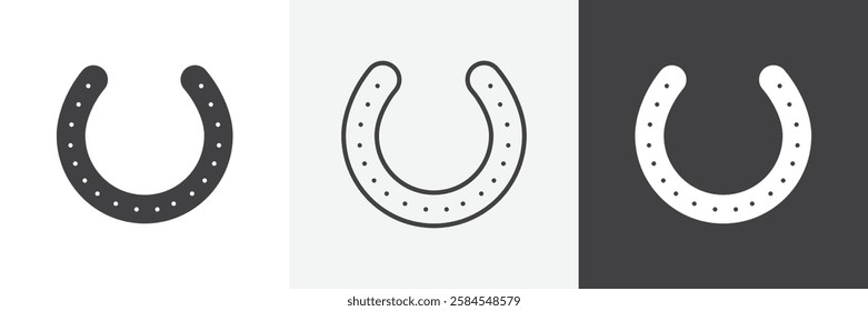 Horseshoe icons graphics pack vectors.