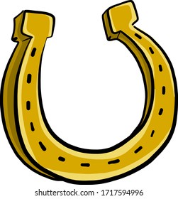 Horseshoe, illustration, vector on white background