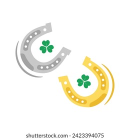 Horseshoe illustration vector perfect for st patricks day