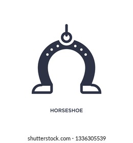 horseshoe isolated icon. Simple element illustration from wild west concept. horseshoe editable logo symbol design on white background. Can be use for web and mobile.