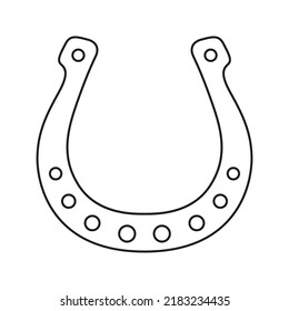 Horseshoe isolated on white background. Vector illustration