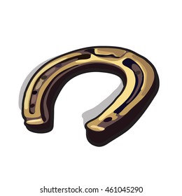 Horseshoe isolated on white background. Vector illustration.