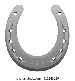 Horseshoe. Isolated three-dimensional vector illustration on white background.