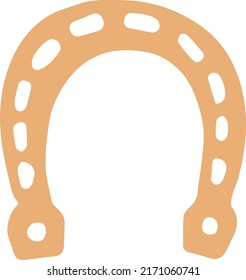 horseshoe isolated vector hand drawn illustration