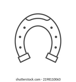 Horseshoe line icon or luck concept