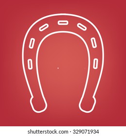 Horseshoe line icon. Vector illustration