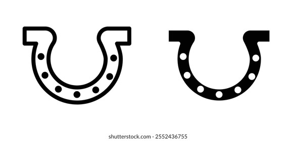 Horseshoe liner icon vector set.