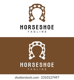 Horseshoe Logo, Cowboy Horse Vector, Icon Design Symbol Template