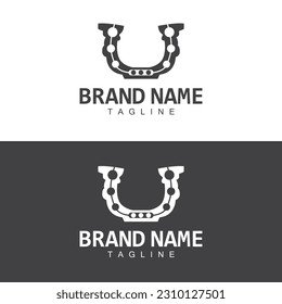 Horseshoe Logo, Cowboy Horse Vector, Icon Design Symbol Template