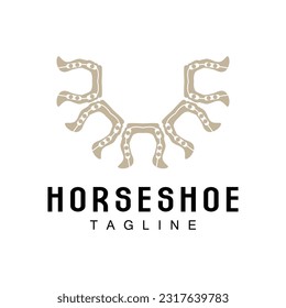 Horseshoe Logo, Cowboy Horse Vector, Icon Design Symbol Template