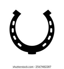 Horseshoe Logo design icon Vector illustration