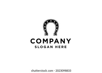 Horseshoe Logo Design Vector Illustration Stock Vector (Royalty Free ...