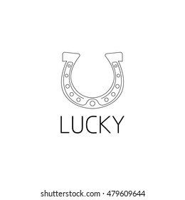 horseshoe logo graphic design concept. Editable horseshoe element, can be used as logotype, icon, template in web and print 